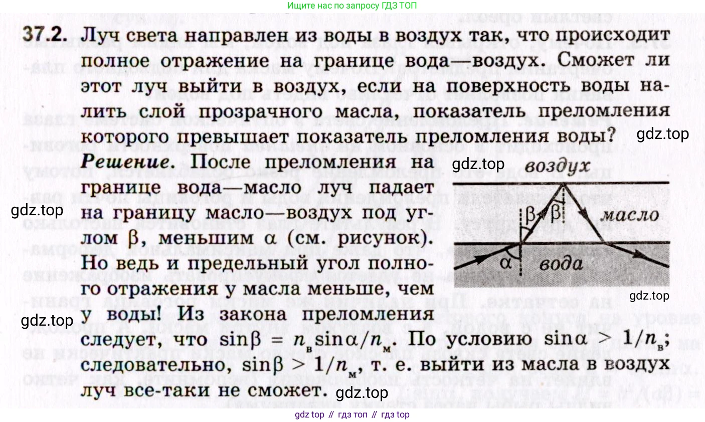 ГДЗ Физика, 10-11 класс Задачник, авторы: Гельфгат Илья Маркович, Генденштейн Лев Элевич, Кирик Леонид Анатольевич, издательство Илекса, Москва, 2008, красного цвета, страница 257, номер 37.2, Условие