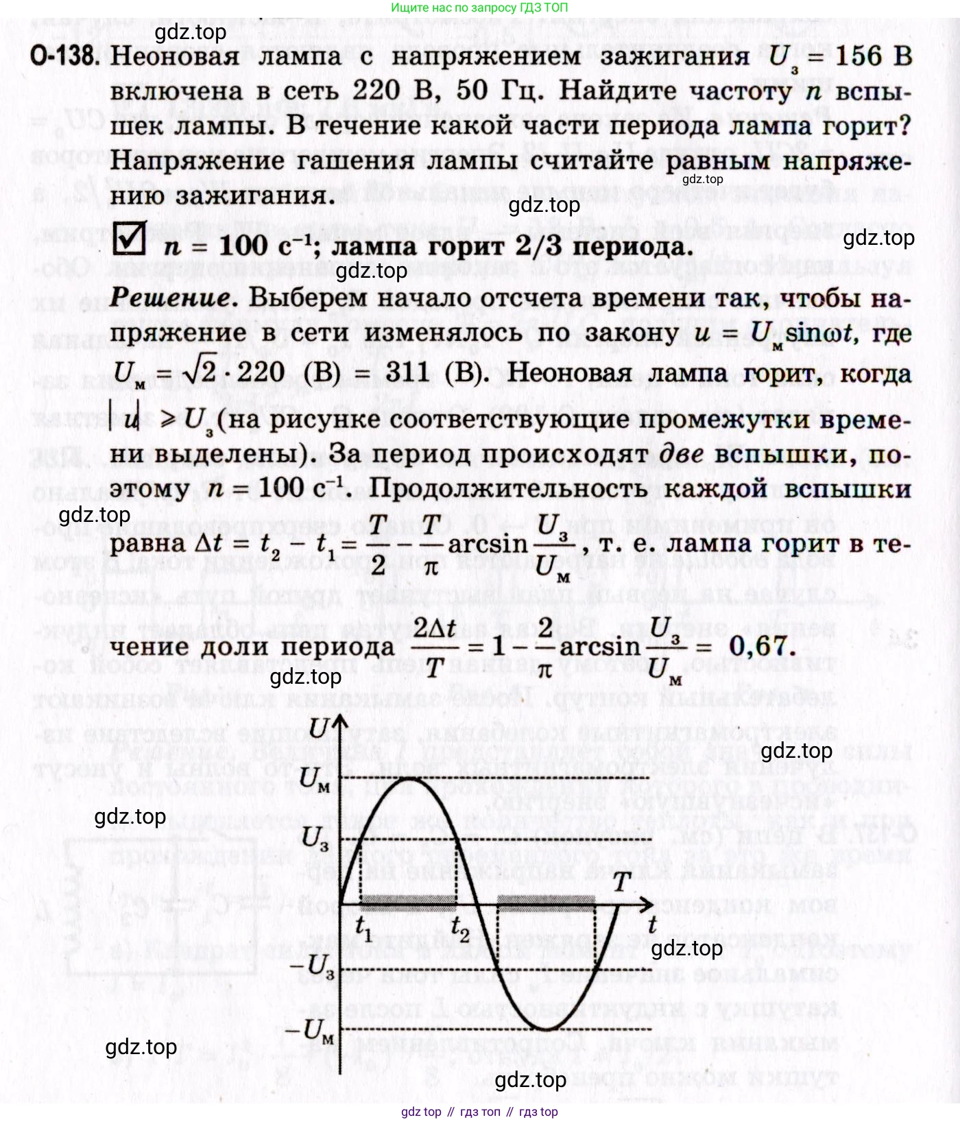 ГДЗ Физика, 10-11 класс Задачник, авторы: Гельфгат Илья Маркович, Генденштейн Лев Элевич, Кирик Леонид Анатольевич, издательство Илекса, Москва, 2008, красного цвета, страница 244, номер 138, Условие