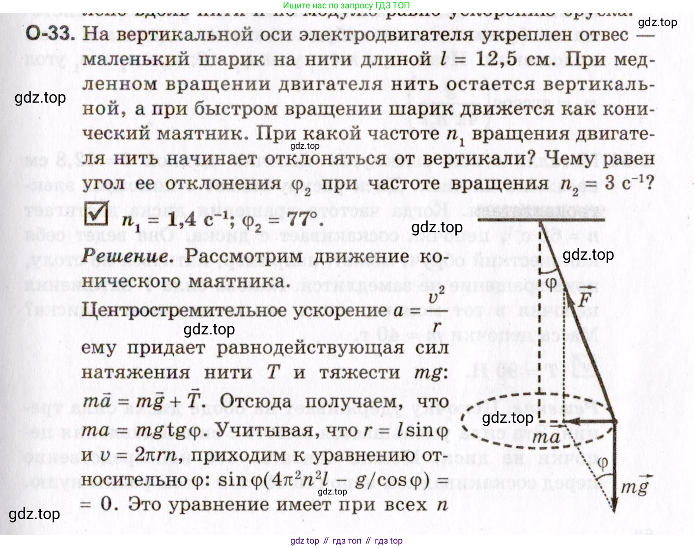 ГДЗ Физика, 10-11 класс Задачник, авторы: Гельфгат Илья Маркович, Генденштейн Лев Элевич, Кирик Леонид Анатольевич, издательство Илекса, Москва, 2008, красного цвета, страница 61, номер 33, Условие