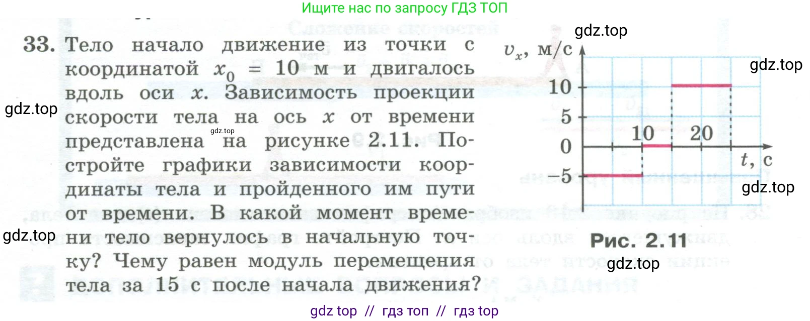 Физика, 10 класс Учебник, авторы: Генденштейн Лев Элевич, Булатова Альбина Александрова, Корнильев Игорь Николаевич, Кошкина Анжелика Васильевна, издательство Просвещение, Москва, 2019, бирюзового цвета, Часть 1, страница 28, номер 33, Условие