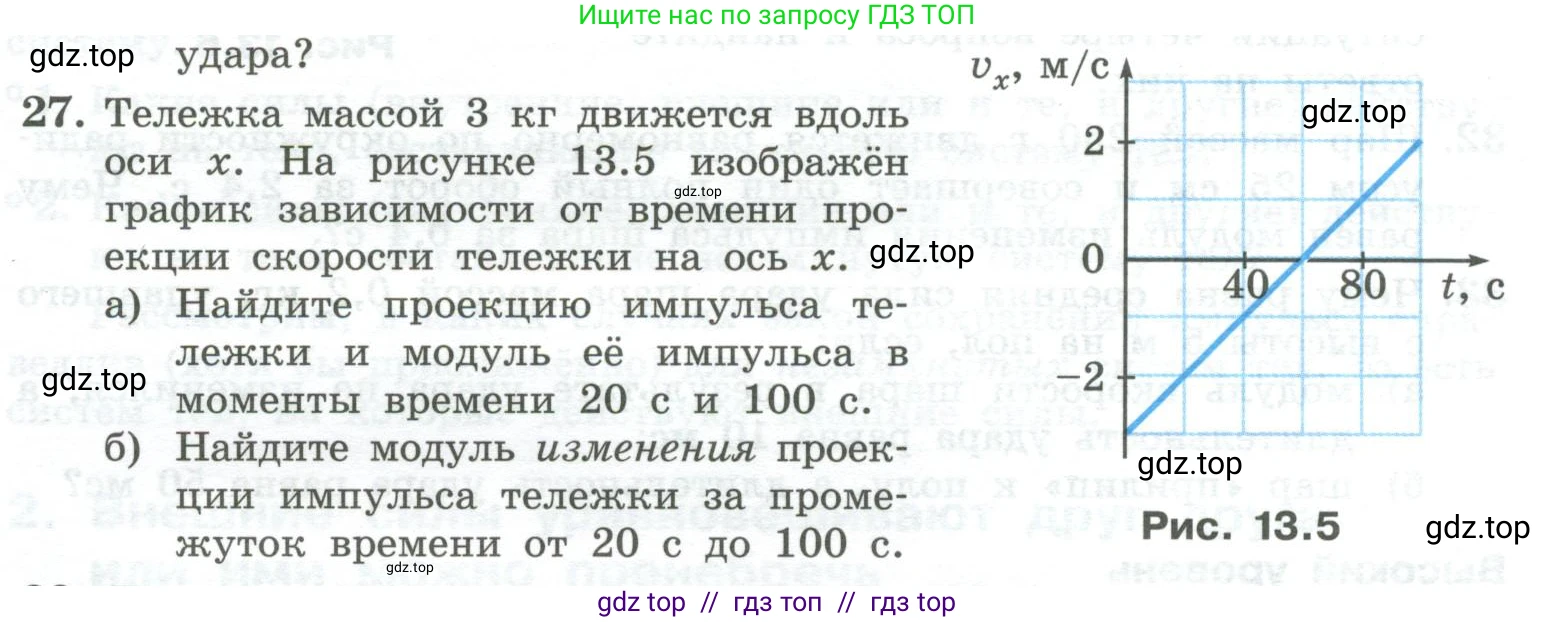 Физика, 10 класс Учебник, авторы: Генденштейн Лев Элевич, Булатова Альбина Александрова, Корнильев Игорь Николаевич, Кошкина Анжелика Васильевна, издательство Просвещение, Москва, 2019, бирюзового цвета, Часть 1, страница 141, номер 27, Условие
