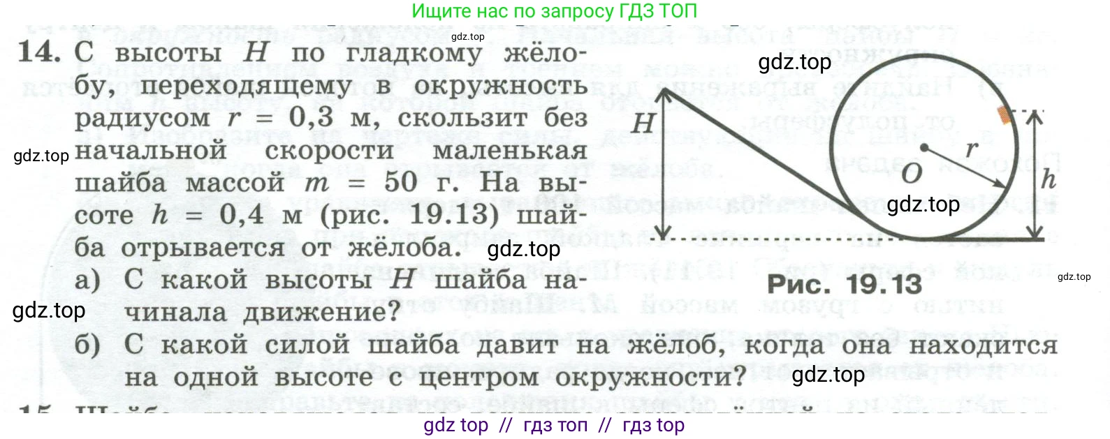 Физика, 10 класс Учебник, авторы: Генденштейн Лев Элевич, Булатова Альбина Александрова, Корнильев Игорь Николаевич, Кошкина Анжелика Васильевна, издательство Просвещение, Москва, 2019, бирюзового цвета, Часть 1, страница 196, номер 14, Условие