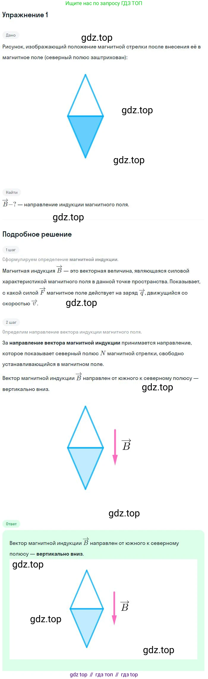 Физика, 10-11 класс Сборник задач, автор: Громцева Ольга Ильинична, издательство Экзамен, Москва, 2018, белого цвета, страница 139, номер 1, Решение