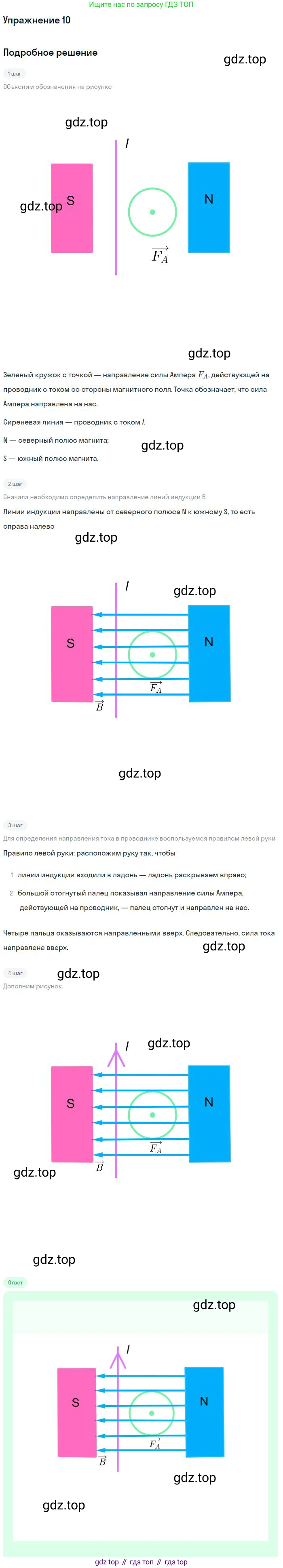 Физика, 10-11 класс Сборник задач, автор: Громцева Ольга Ильинична, издательство Экзамен, Москва, 2018, белого цвета, страница 143, номер 10, Решение