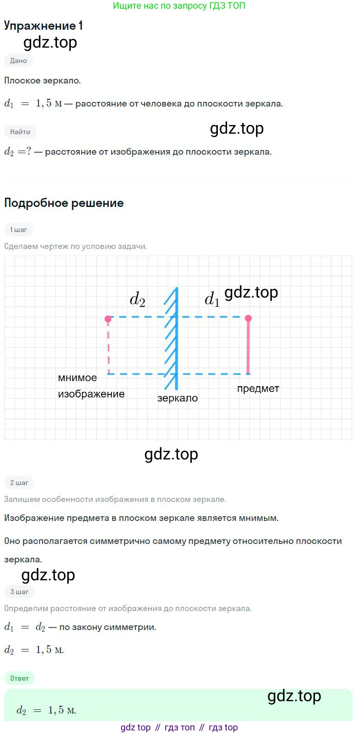 Физика, 10-11 класс Сборник задач, автор: Громцева Ольга Ильинична, издательство Экзамен, Москва, 2018, белого цвета, страница 168, номер 1, Решение