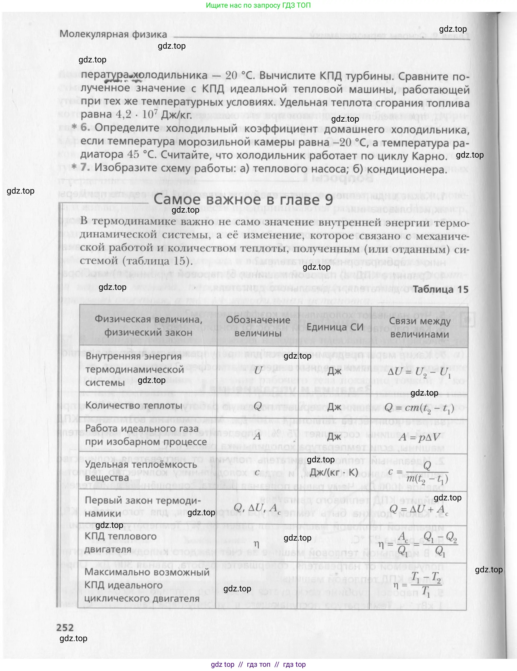 Физика, 10 класс Учебник, авторы: Хижнякова Людмила Степановна, Синявина Анна Афанасьевна, Холина Светлана Александровна, Кудрявцев Василий Владимирович, издательство Вентана-граф, Москва, 2014, страница 252