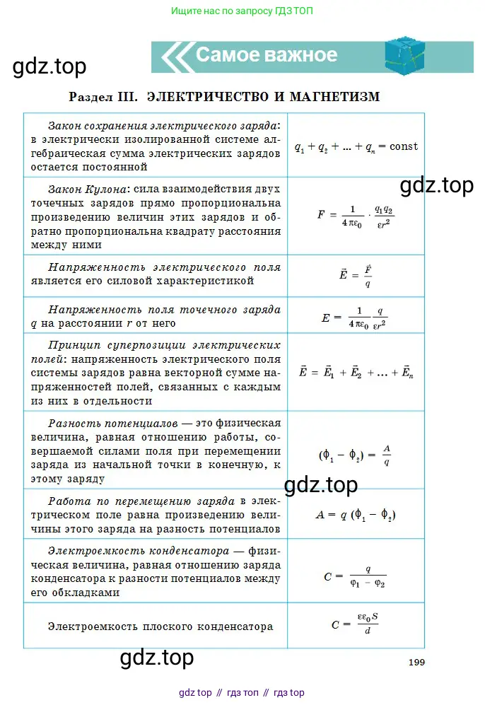 Физика, 10 класс Учебник, авторы: Казахбаева Данагуль Мукажановна, Кронгарт Борис Аркадьевич, Токбергенова Уазипа Конурбаевна, издательство Мектеп, Алматы, 2019, белого цвета, страница 199