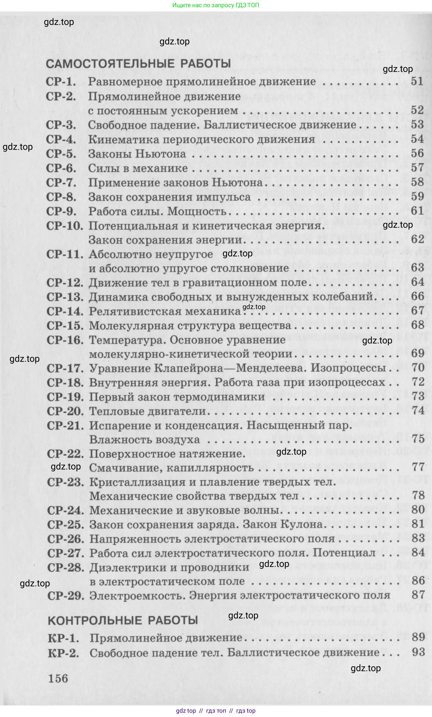 Физика, 10 класс Дидактические материалы, авторы: Марон Абрам Евсеевич, Марон Евгений Абрамович, издательство Дрофа, Москва, 2014, белого цвета, страница 156