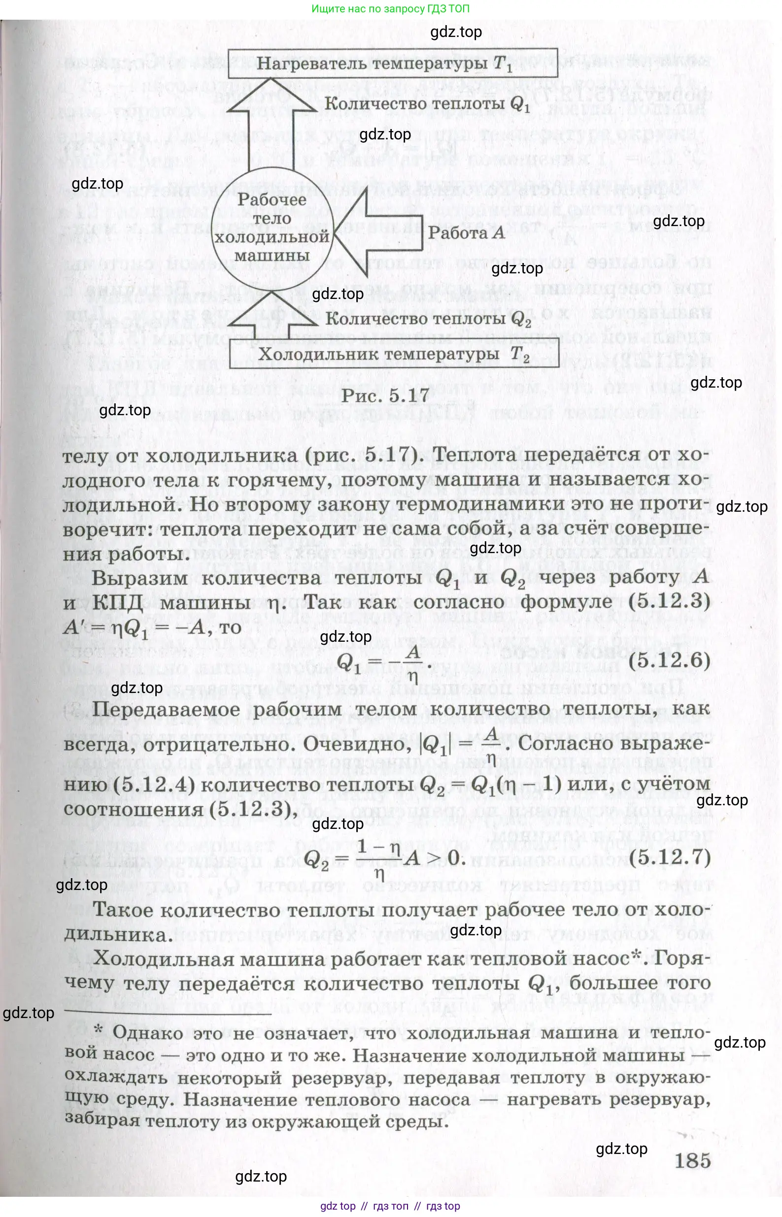 Физика, 10 класс Учебник, авторы: Мякишев Генадий Яковлевич, Синяков Арон Залманович, издательство Просвещение, Москва, 2021, зелёного цвета, страница 185