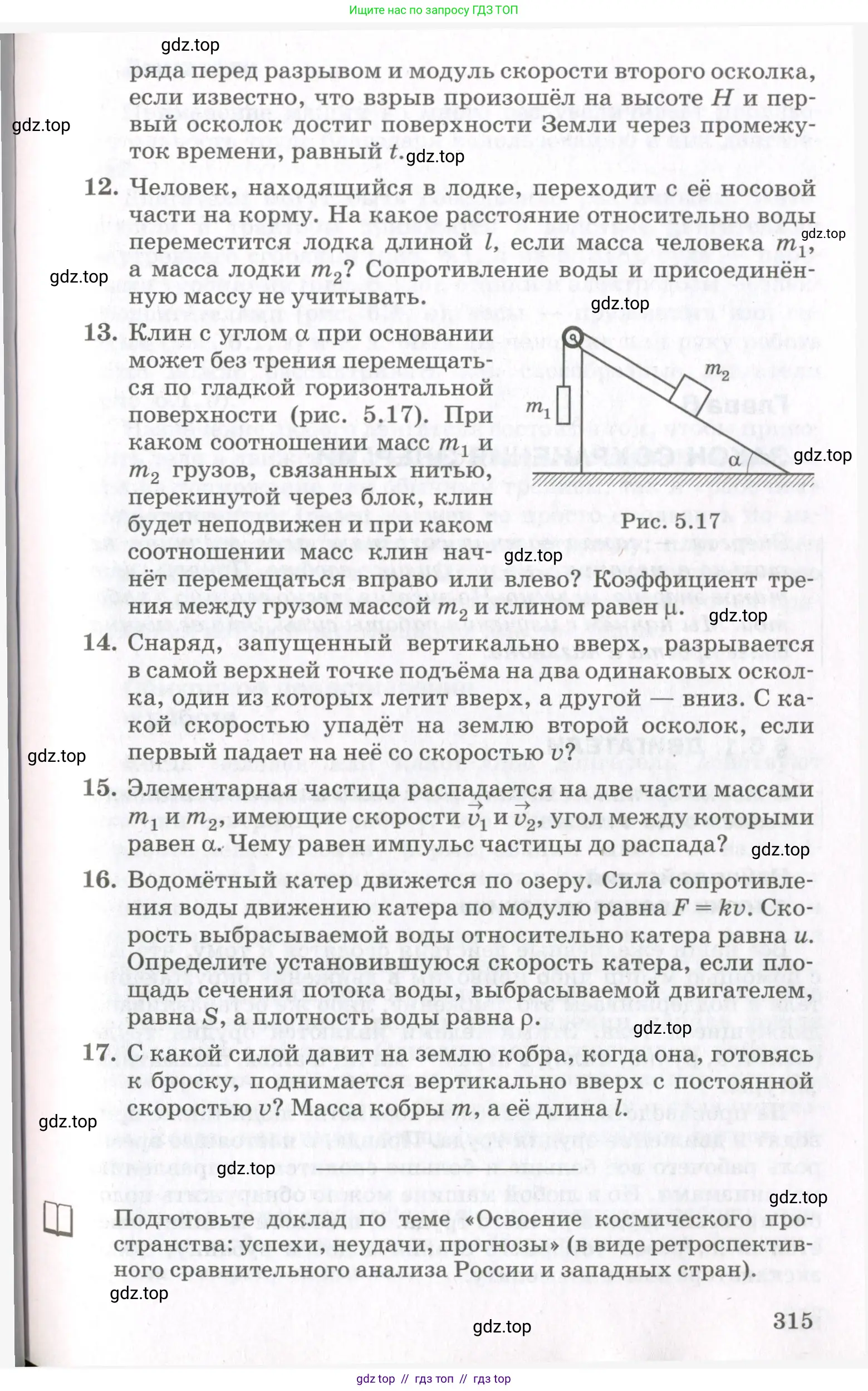 Физика, 10 класс Учебник, авторы: Мякишев Генадий Яковлевич, Синяков Арон Залманович, издательство Просвещение, Москва, 2021, белого цвета, страница 315