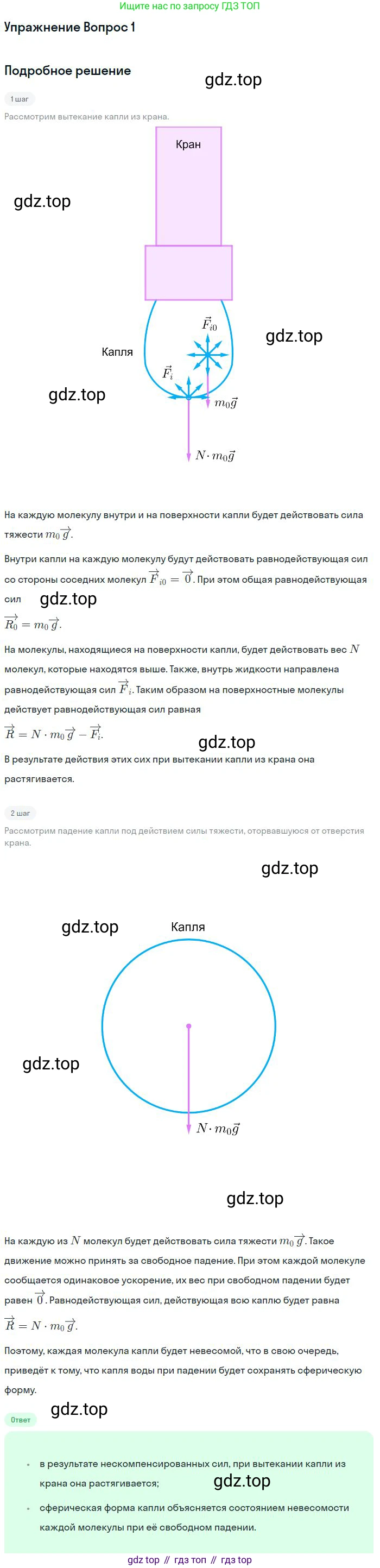 Физика, 10 класс Учебник, авторы: Мякишев Генадий Яковлевич, Буховцев Борис Борисович, Сотский Николай Николаевич, издательство Просвещение, Москва, 2019, страница 250, номер 1, Решение
