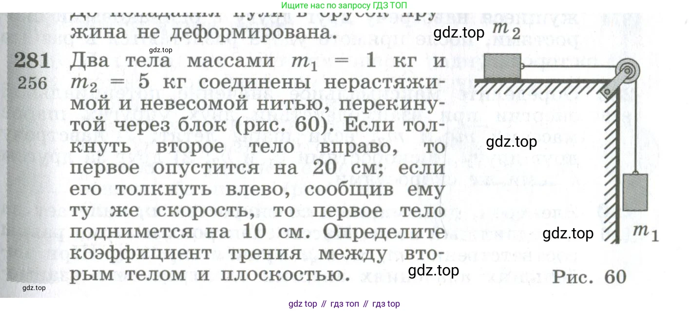 ГДЗ Физика, 10-11 класс Сборник задач, автор: Парфентьева Наталия Андреевна, издательство Просвещение, Москва, 2007, Часть 1, страница 41, номер 281, Условие