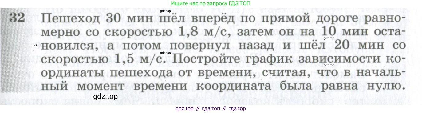ГДЗ Физика, 10-11 класс Сборник задач, автор: Парфентьева Наталия Андреевна, издательство Просвещение, Москва, 2007, Часть 1, страница 9, номер 32, Условие