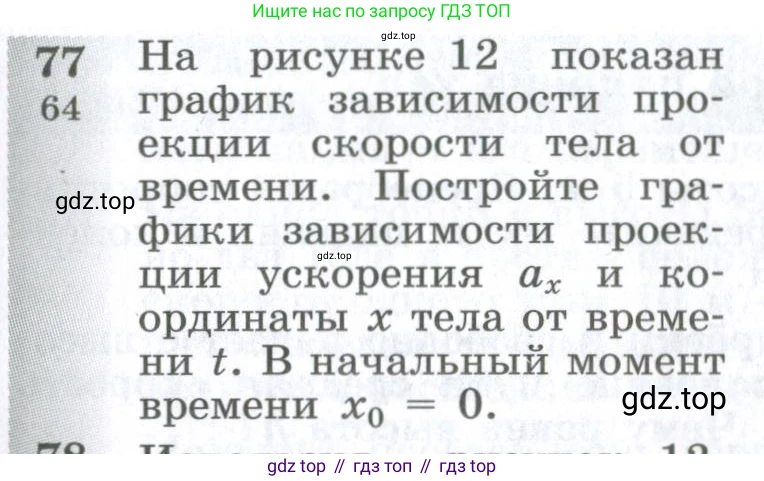 ГДЗ Физика, 10-11 класс Сборник задач, автор: Парфентьева Наталия Андреевна, издательство Просвещение, Москва, 2007, Часть 1, страница 15, номер 77, Условие