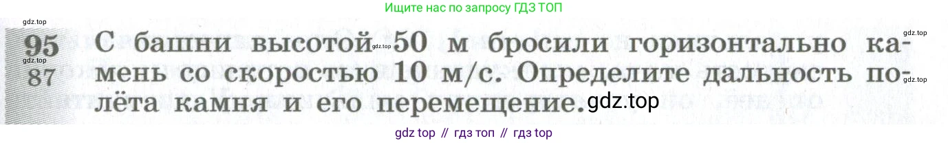 ГДЗ Физика, 10-11 класс Сборник задач, автор: Парфентьева Наталия Андреевна, издательство Просвещение, Москва, 2007, Часть 1, страница 17, номер 95, Условие