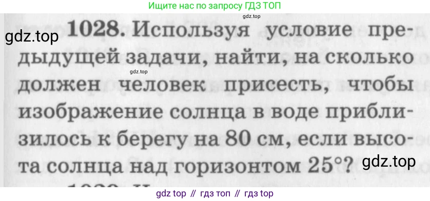 ГДЗ Физика, 10-11 класс Задачник, автор: Рымкевич Андрей Павлович, издательство Просвещение, Москва, 2016, белого цвета, страница 137, номер 1028, Условие