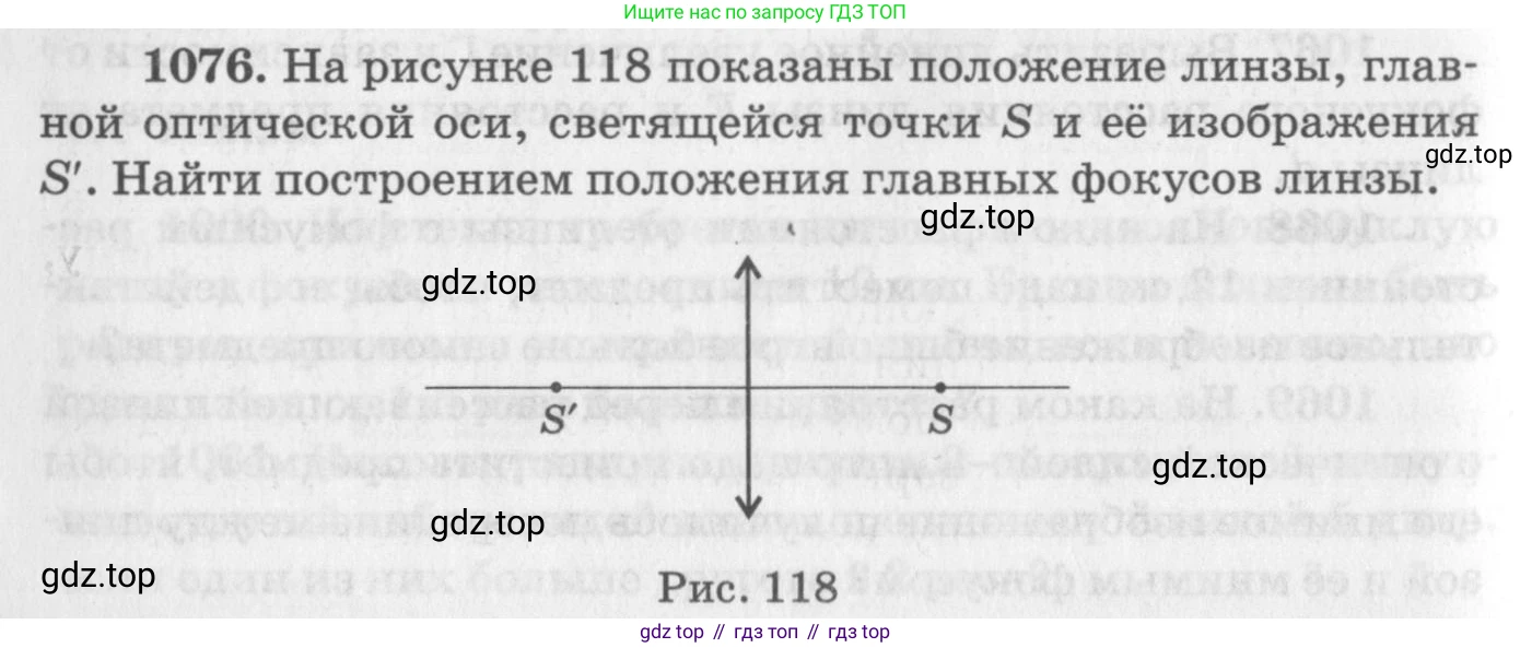 ГДЗ Физика, 10-11 класс Задачник, автор: Рымкевич Андрей Павлович, издательство Просвещение, Москва, 2016, белого цвета, страница 142, номер 1076, Условие