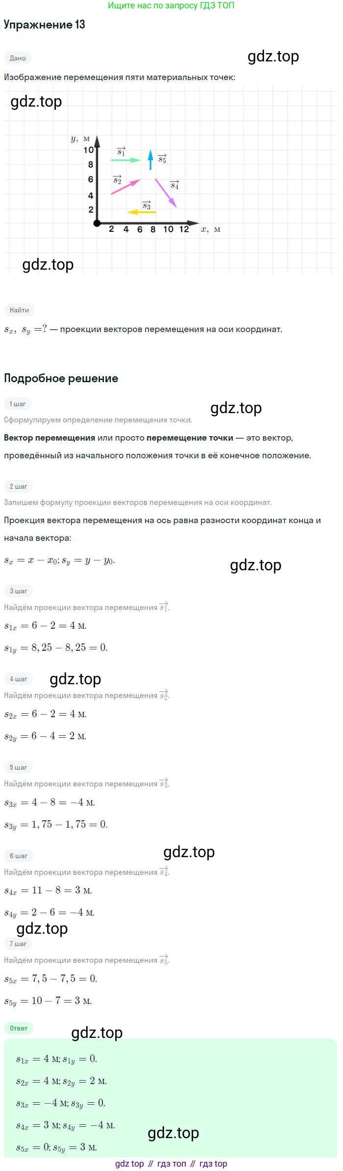 ГДЗ Физика, 10-11 класс Задачник, автор: Рымкевич Андрей Павлович, издательство Просвещение, Москва, 2016, белого цвета, страница 7, номер 13, Решение 2
