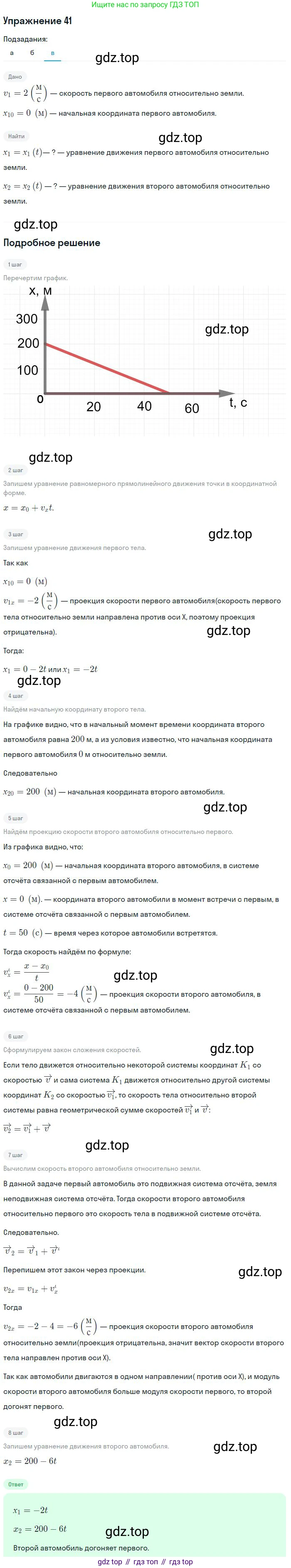 ГДЗ Физика, 10-11 класс Задачник, автор: Рымкевич Андрей Павлович, издательство Просвещение, Москва, 2016, белого цвета, страница 12, номер 41, Решение 2 (продолжение 3)