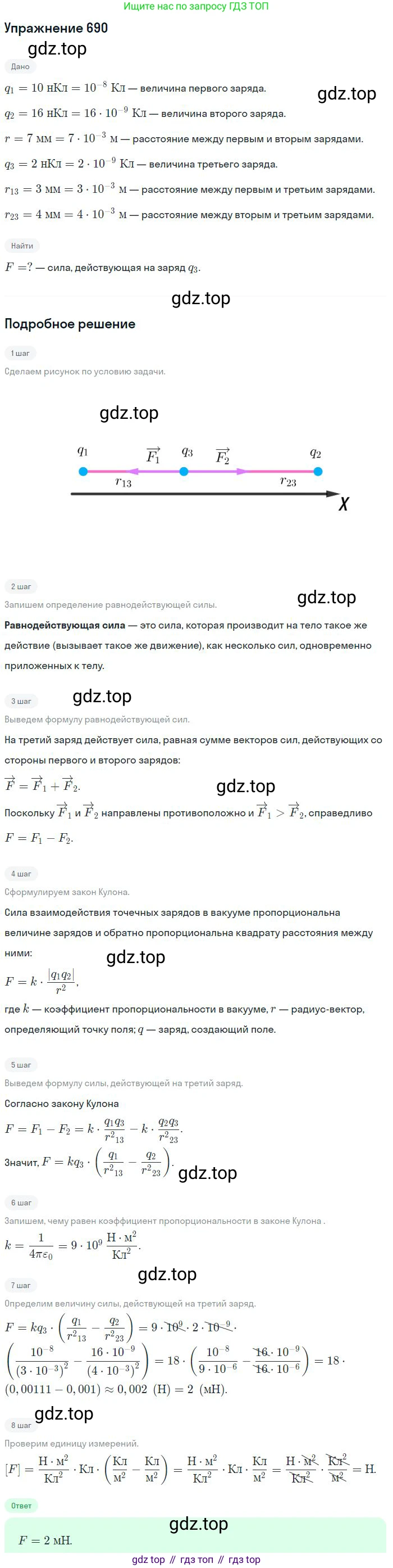 ГДЗ Физика, 10-11 класс Задачник, автор: Рымкевич Андрей Павлович, издательство Просвещение, Москва, 2016, белого цвета, страница 90, номер 690, Решение 2
