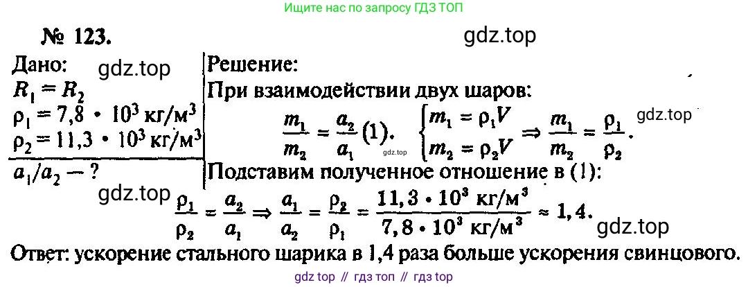 ГДЗ Физика, 10-11 класс Задачник, автор: Рымкевич Андрей Павлович, издательство Просвещение, Москва, 2016, белого цвета, страница 23, номер 123, Решение 3