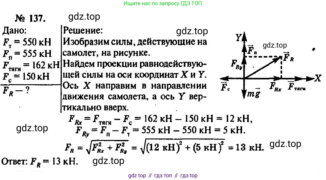 ГДЗ Физика, 10-11 класс Задачник, автор: Рымкевич Андрей Павлович, издательство Просвещение, Москва, 2016, белого цвета, страница 25, номер 137, Решение 3