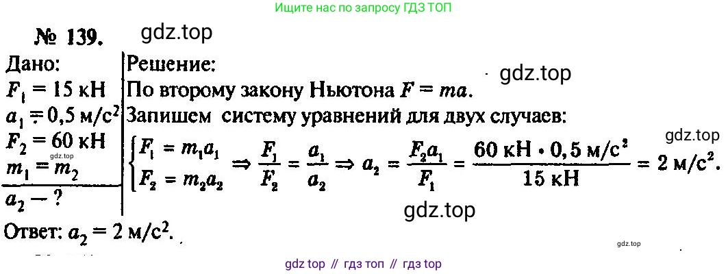 ГДЗ Физика, 10-11 класс Задачник, автор: Рымкевич Андрей Павлович, издательство Просвещение, Москва, 2016, белого цвета, страница 25, номер 139, Решение 3