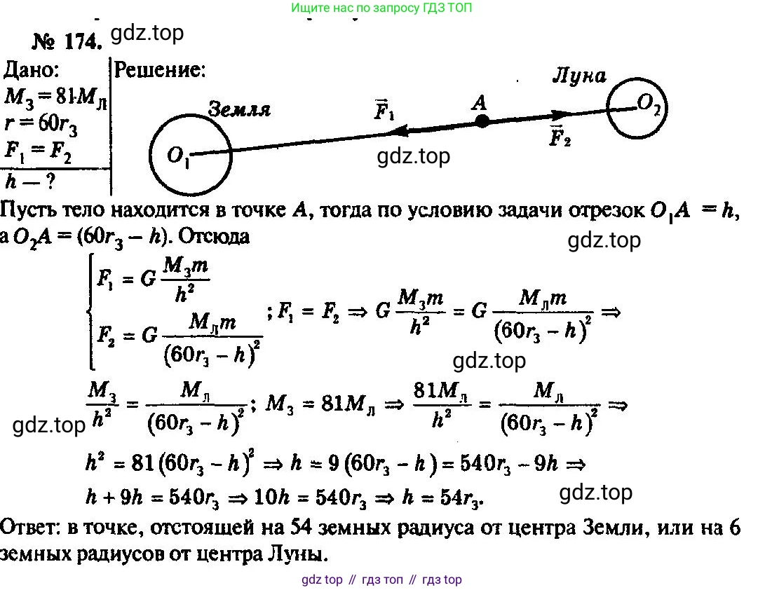 ГДЗ Физика, 10-11 класс Задачник, автор: Рымкевич Андрей Павлович, издательство Просвещение, Москва, 2016, белого цвета, страница 29, номер 174, Решение 3