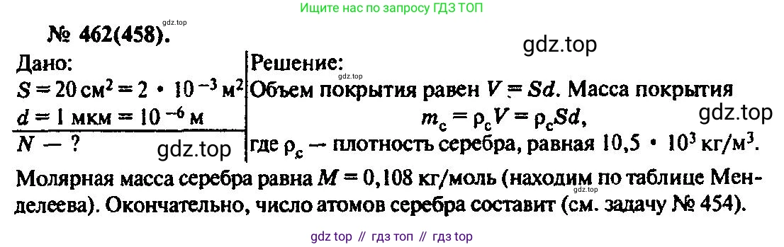 ГДЗ Физика, 10-11 класс Задачник, автор: Рымкевич Андрей Павлович, издательство Просвещение, Москва, 2016, белого цвета, страница 64, номер 462, Решение 3