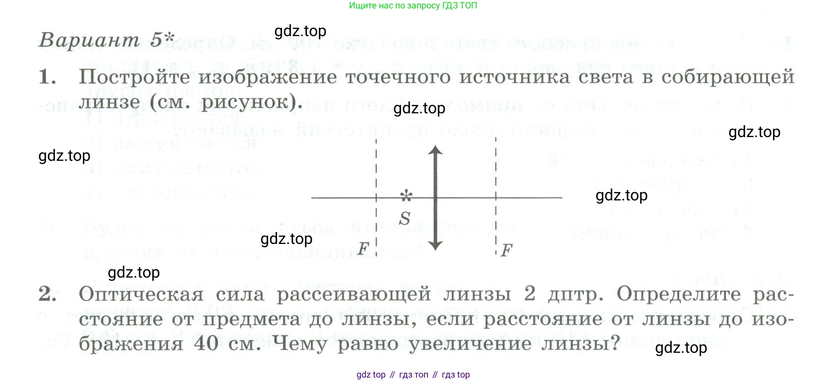 ГДЗ Физика, 11 класс Самостоятельные и контрольные работы, авторы: Ерюткин Евгений Сергеевич, Ерюткина Светлана Григорьевна, издательство Просвещение, Москва, 2020, страница 25, Условие