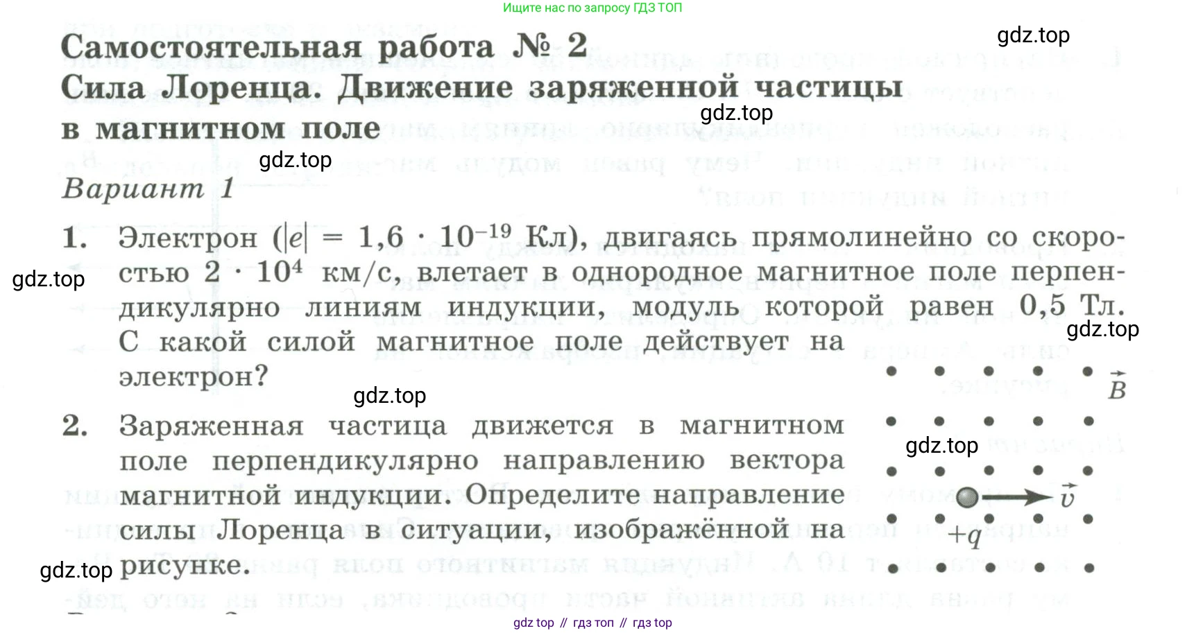 ГДЗ Физика, 11 класс Самостоятельные и контрольные работы, авторы: Ерюткин Евгений Сергеевич, Ерюткина Светлана Григорьевна, издательство Просвещение, Москва, 2020, страница 6, Условие