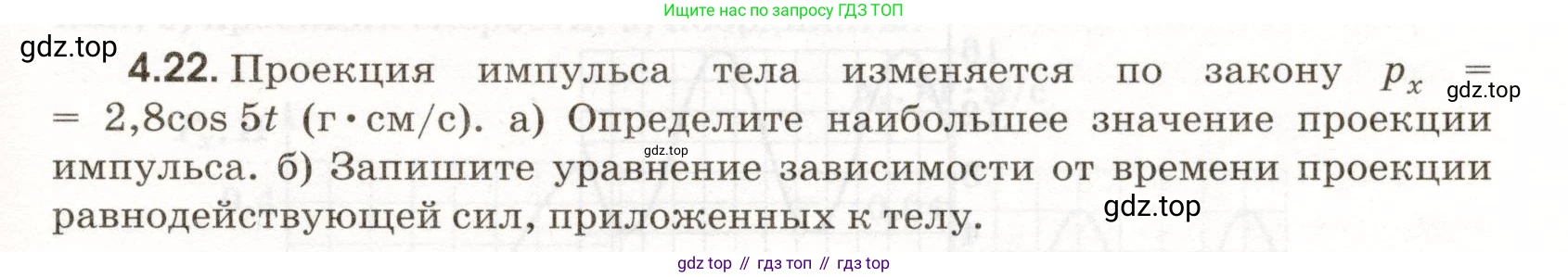 ГДЗ Физика, 11 класс Сборник задач, авторы: Заболотский Алексей Алексеевич, Комиссаров Владимир Фёдорович, Петрова Мария Арсеньевна, издательство Дрофа, Москва, 2020, оранжевого цвета, страница 87, номер 4.22, Условие