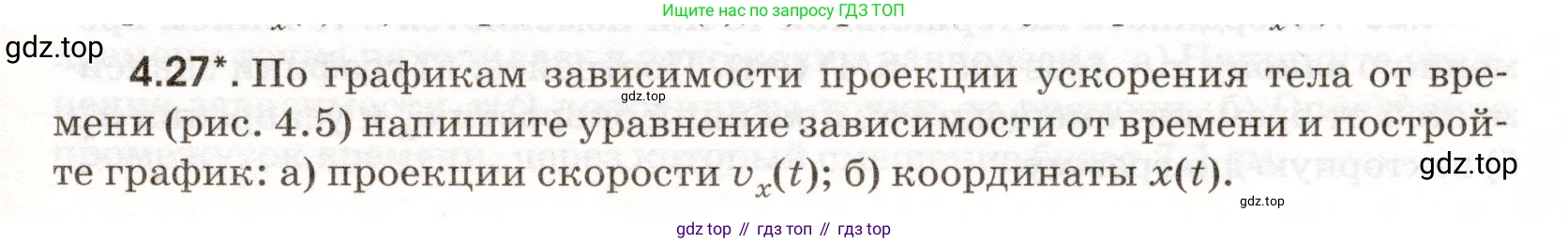 ГДЗ Физика, 11 класс Сборник задач, авторы: Заболотский Алексей Алексеевич, Комиссаров Владимир Фёдорович, Петрова Мария Арсеньевна, издательство Дрофа, Москва, 2020, оранжевого цвета, страница 87, номер 4.27, Условие