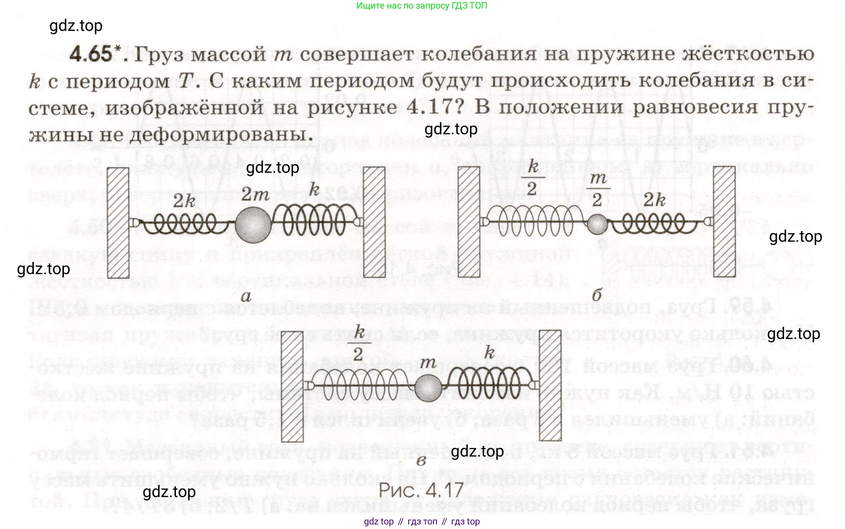 ГДЗ Физика, 11 класс Сборник задач, авторы: Заболотский Алексей Алексеевич, Комиссаров Владимир Фёдорович, Петрова Мария Арсеньевна, издательство Дрофа, Москва, 2020, оранжевого цвета, страница 94, номер 4.65, Условие