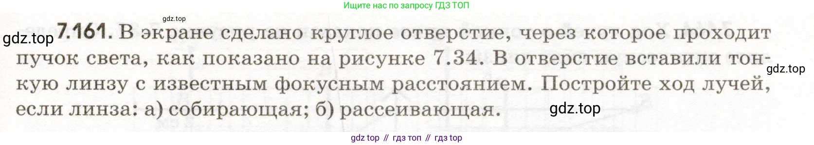 ГДЗ Физика, 11 класс Сборник задач, авторы: Заболотский Алексей Алексеевич, Комиссаров Владимир Фёдорович, Петрова Мария Арсеньевна, издательство Дрофа, Москва, 2020, оранжевого цвета, страница 167, номер 7.161, Условие