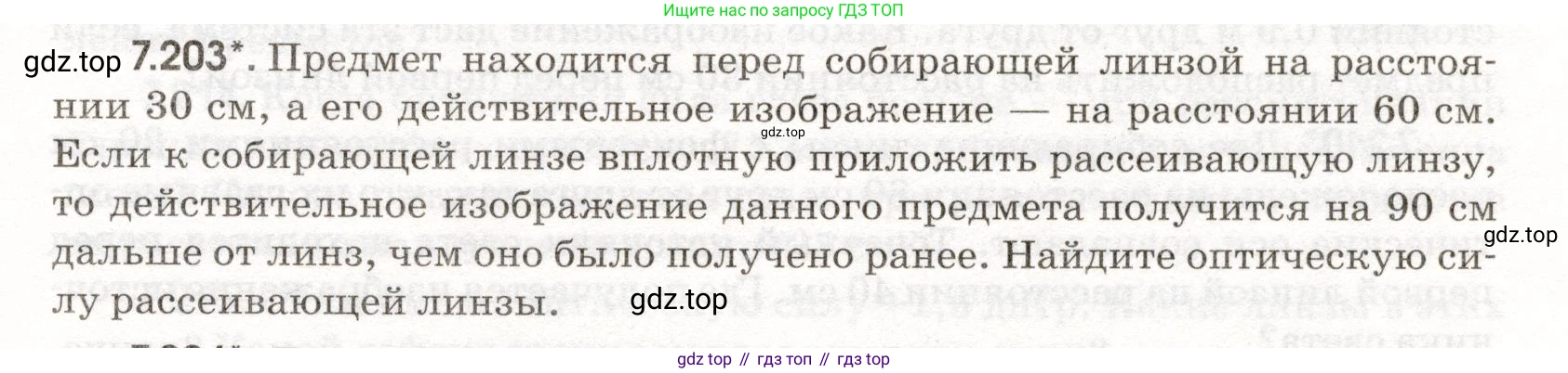 ГДЗ Физика, 11 класс Сборник задач, авторы: Заболотский Алексей Алексеевич, Комиссаров Владимир Фёдорович, Петрова Мария Арсеньевна, издательство Дрофа, Москва, 2020, оранжевого цвета, страница 173, номер 7.203, Условие