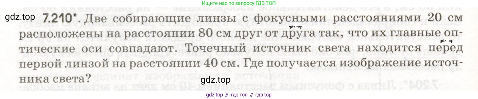 ГДЗ Физика, 11 класс Сборник задач, авторы: Заболотский Алексей Алексеевич, Комиссаров Владимир Фёдорович, Петрова Мария Арсеньевна, издательство Дрофа, Москва, 2020, оранжевого цвета, страница 174, номер 7.210, Условие