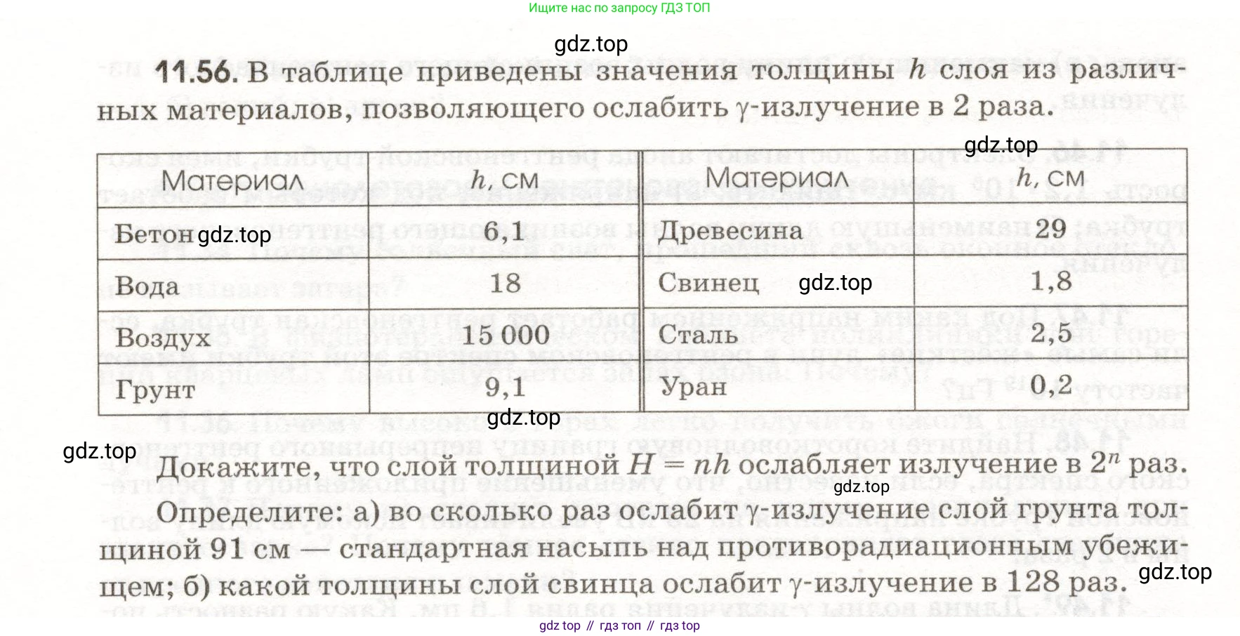 ГДЗ Физика, 11 класс Сборник задач, авторы: Заболотский Алексей Алексеевич, Комиссаров Владимир Фёдорович, Петрова Мария Арсеньевна, издательство Дрофа, Москва, 2020, оранжевого цвета, страница 218, номер 11.56, Условие