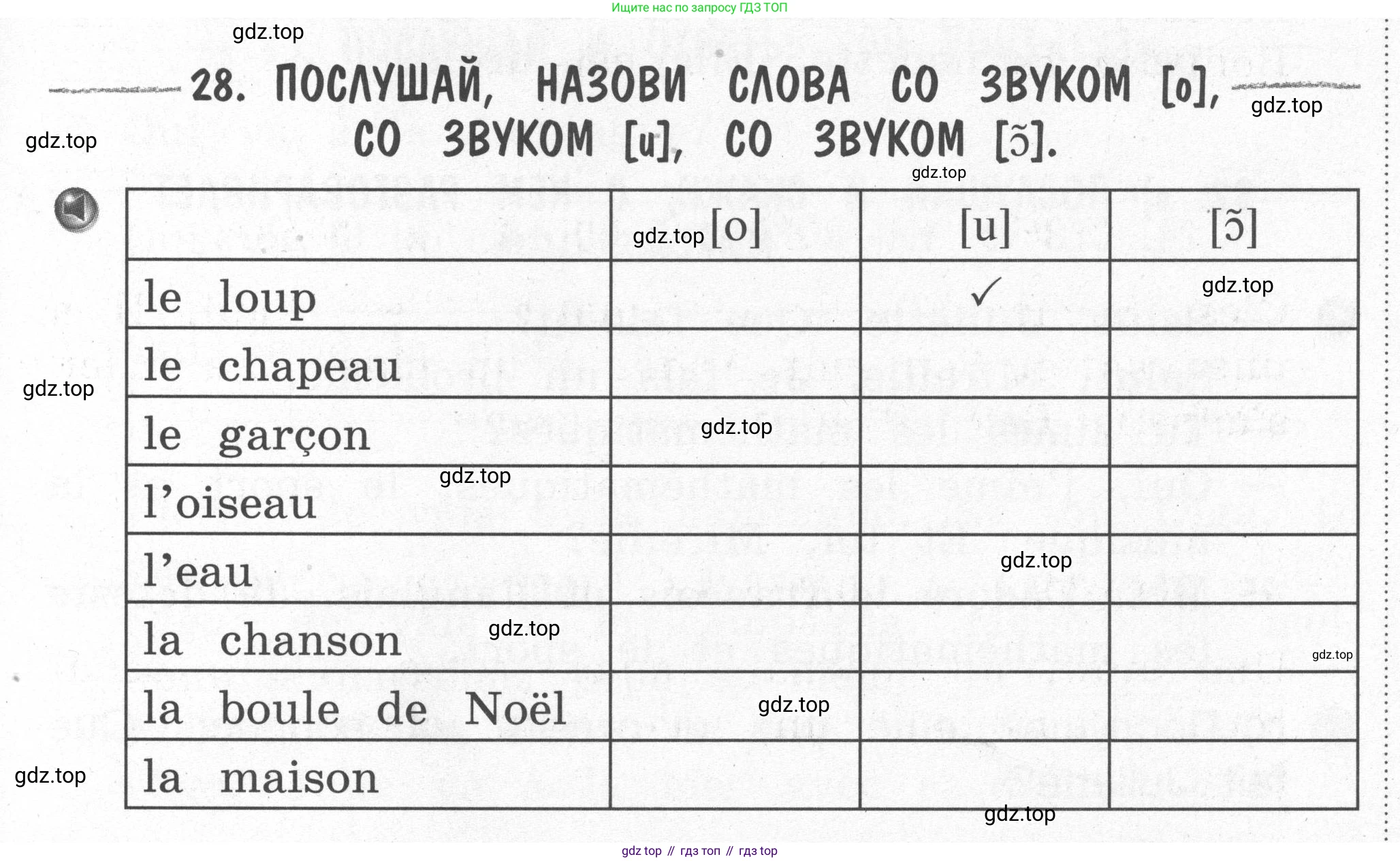 Французский язык, 2-4 класс Тестовые и контрольные задания, автор: Кулигина Антонина Степановна (Kouliguina A), издательство Просвещение, Москва, 2018, страница 11, номер 28, Условие