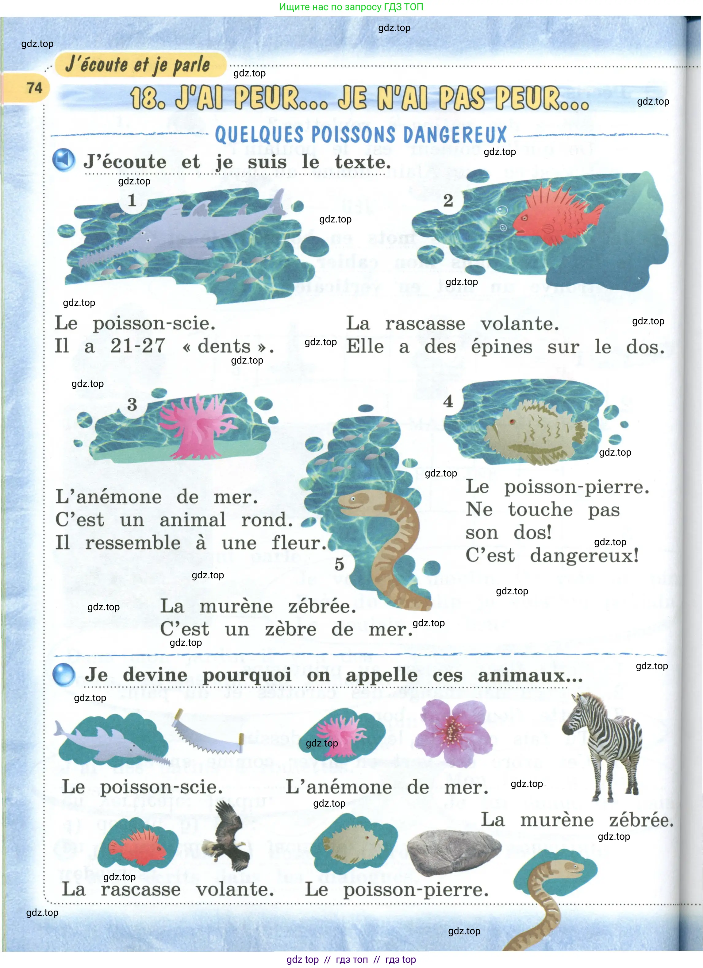 Французский язык, 2 класс Учебник, авторы: Кулигина Антонина Степановна (Kouliguina A), Кирьянова Мария Георгиевна (Kirianova M), издательство Просвещение, Москва, 2023, страница 74