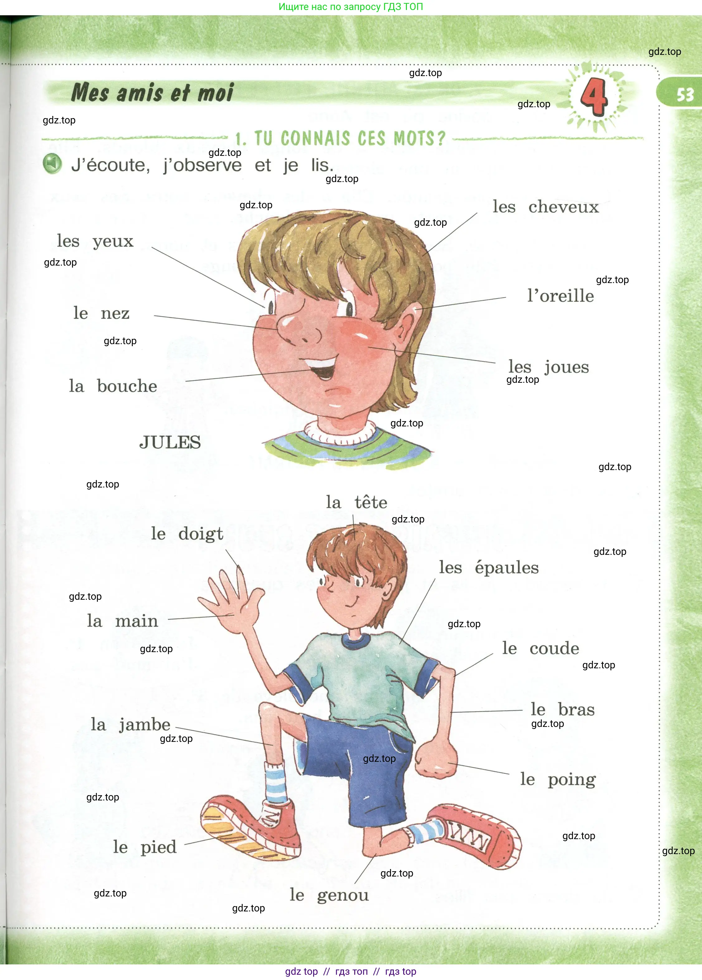 Французский язык, 3 класс Учебник, авторы: Кулигина Антонина Степановна (Kouliguina A), Кирьянова Мария Георгиевна (Kirianova M), издательство Просвещение, Москва, 2023, Часть 2, страница 53