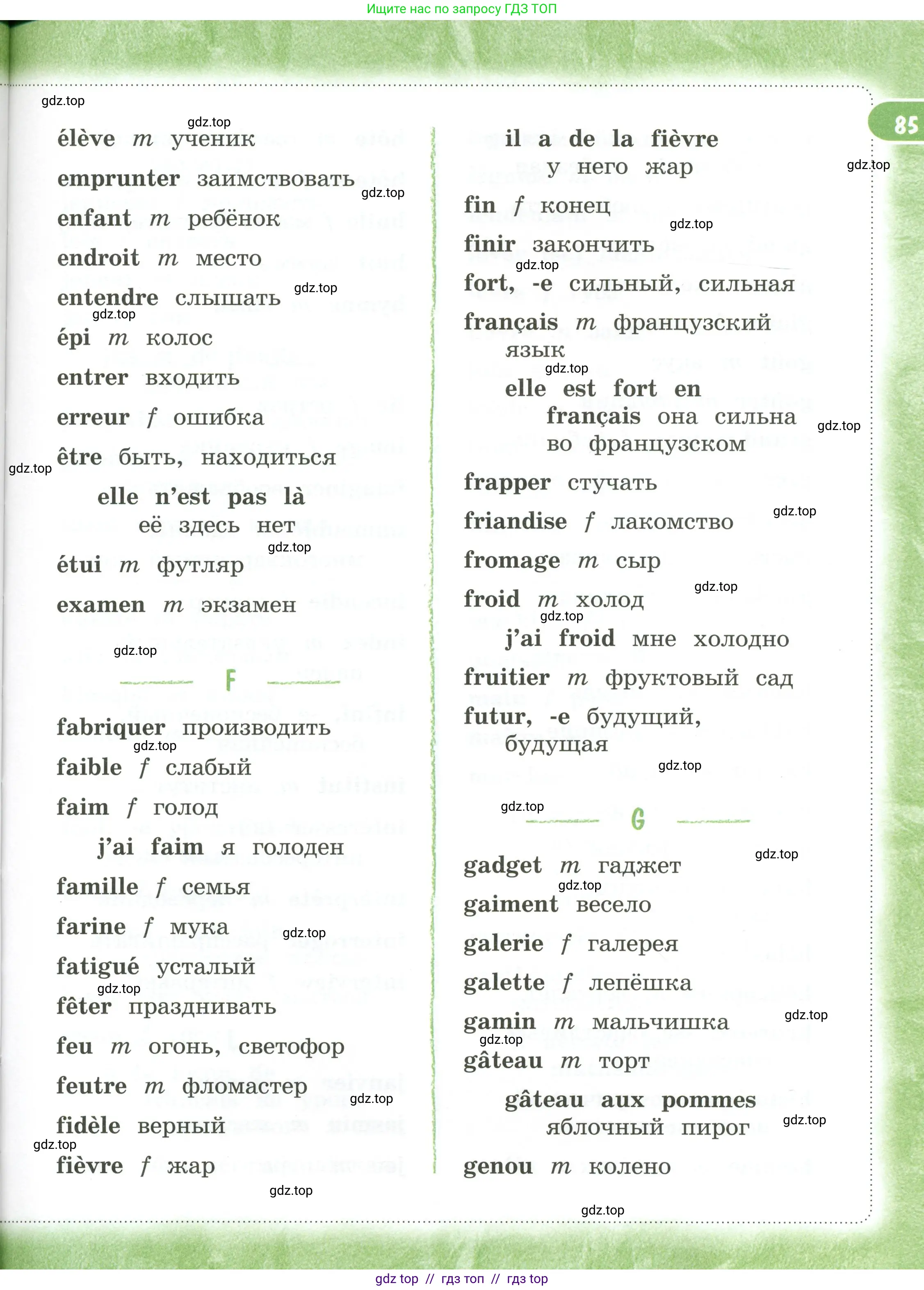 Французский язык, 3 класс Учебник, авторы: Кулигина Антонина Степановна (Kouliguina A), Кирьянова Мария Георгиевна (Kirianova M), издательство Просвещение, Москва, 2023, страница 85