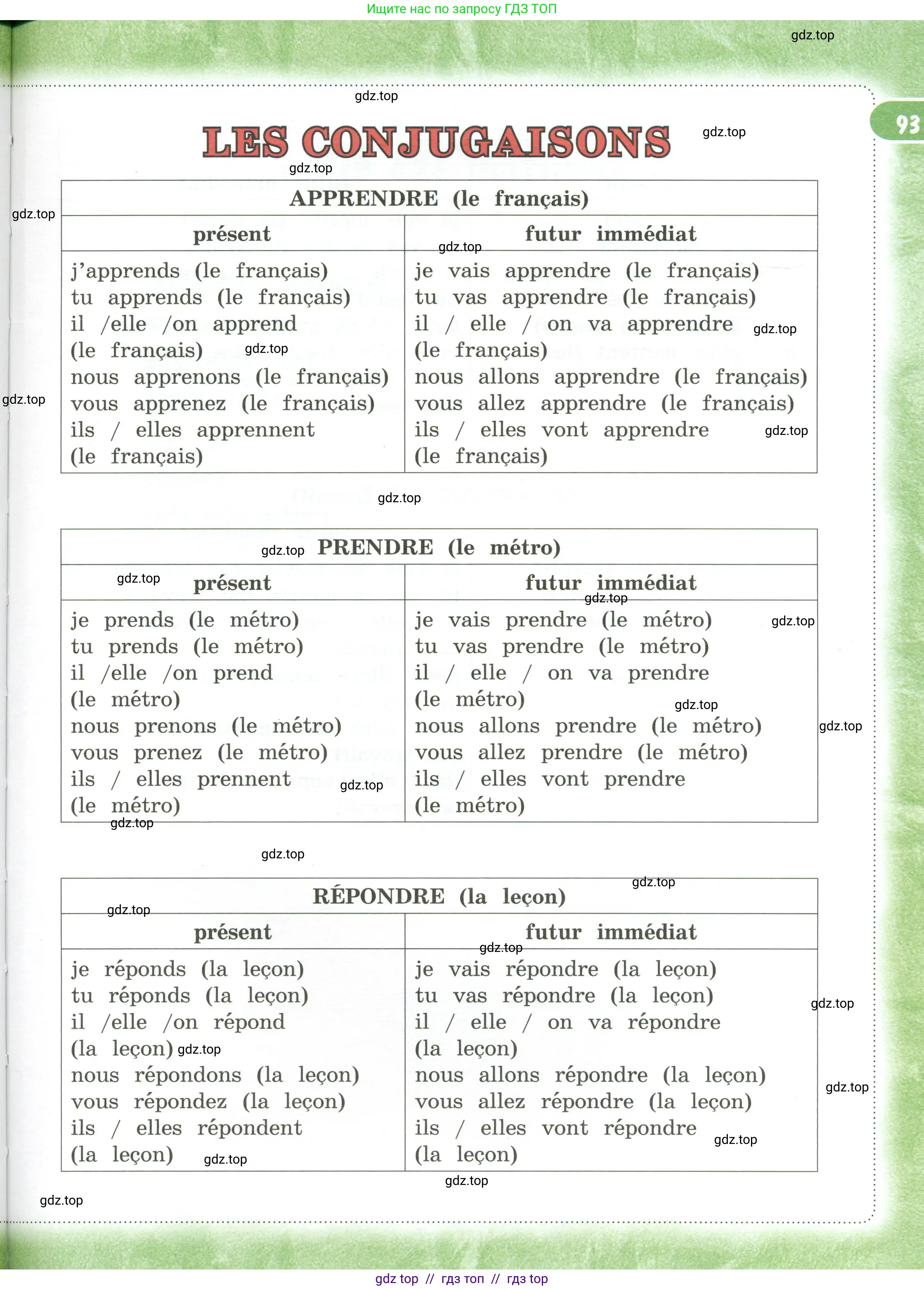 Французский язык, 3 класс Учебник, авторы: Кулигина Антонина Степановна (Kouliguina A), Кирьянова Мария Георгиевна (Kirianova M), издательство Просвещение, Москва, 2023, страница 93