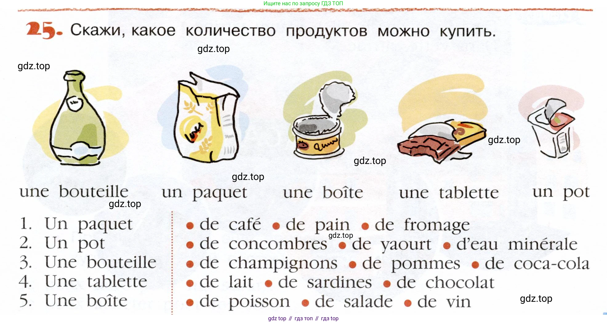 Французский язык, 5 класс Учебник, авторы: Береговская Эда Моисеевна (Bérégovskaïa E), Белосельская Татьяна Васильевна (Bélosselskaïa T), издательство Просвещение, Москва, 2023, голубого цвета, Часть 2, страница 17, номер 25, Условие