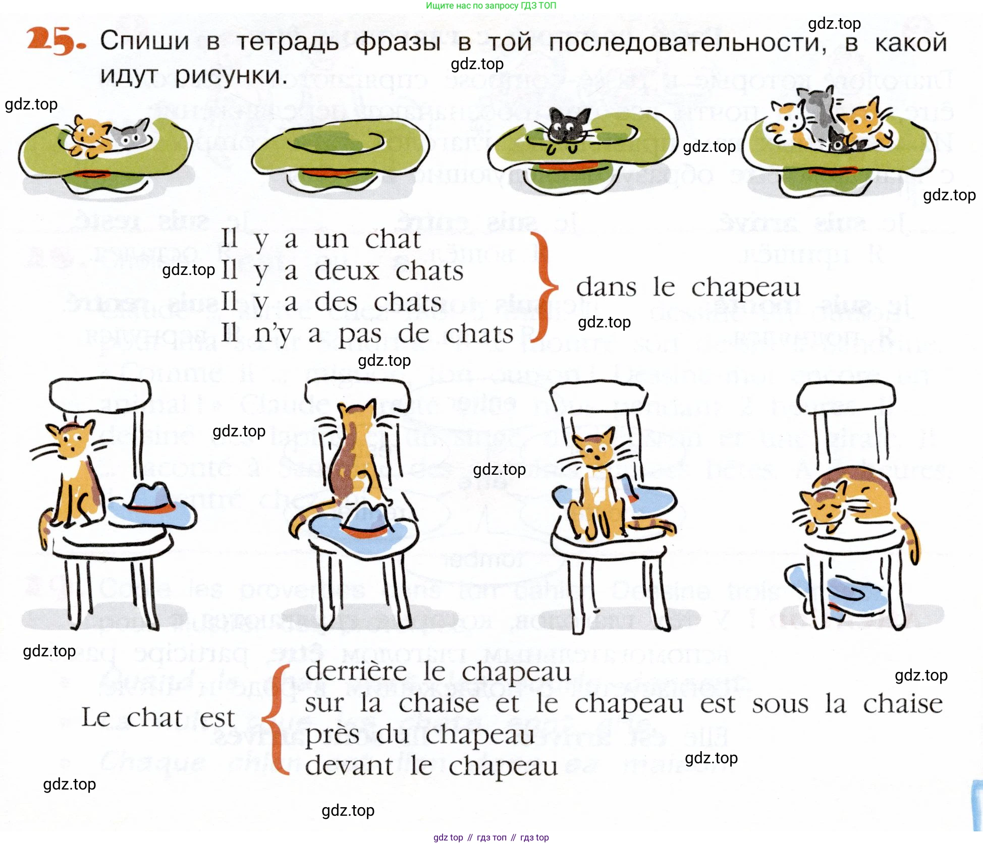 Французский язык, 5 класс Учебник, авторы: Береговская Эда Моисеевна (Bérégovskaïa E), Белосельская Татьяна Васильевна (Bélosselskaïa T), издательство Просвещение, Москва, 2023, голубого цвета, Часть 2, страница 37, номер 25, Условие