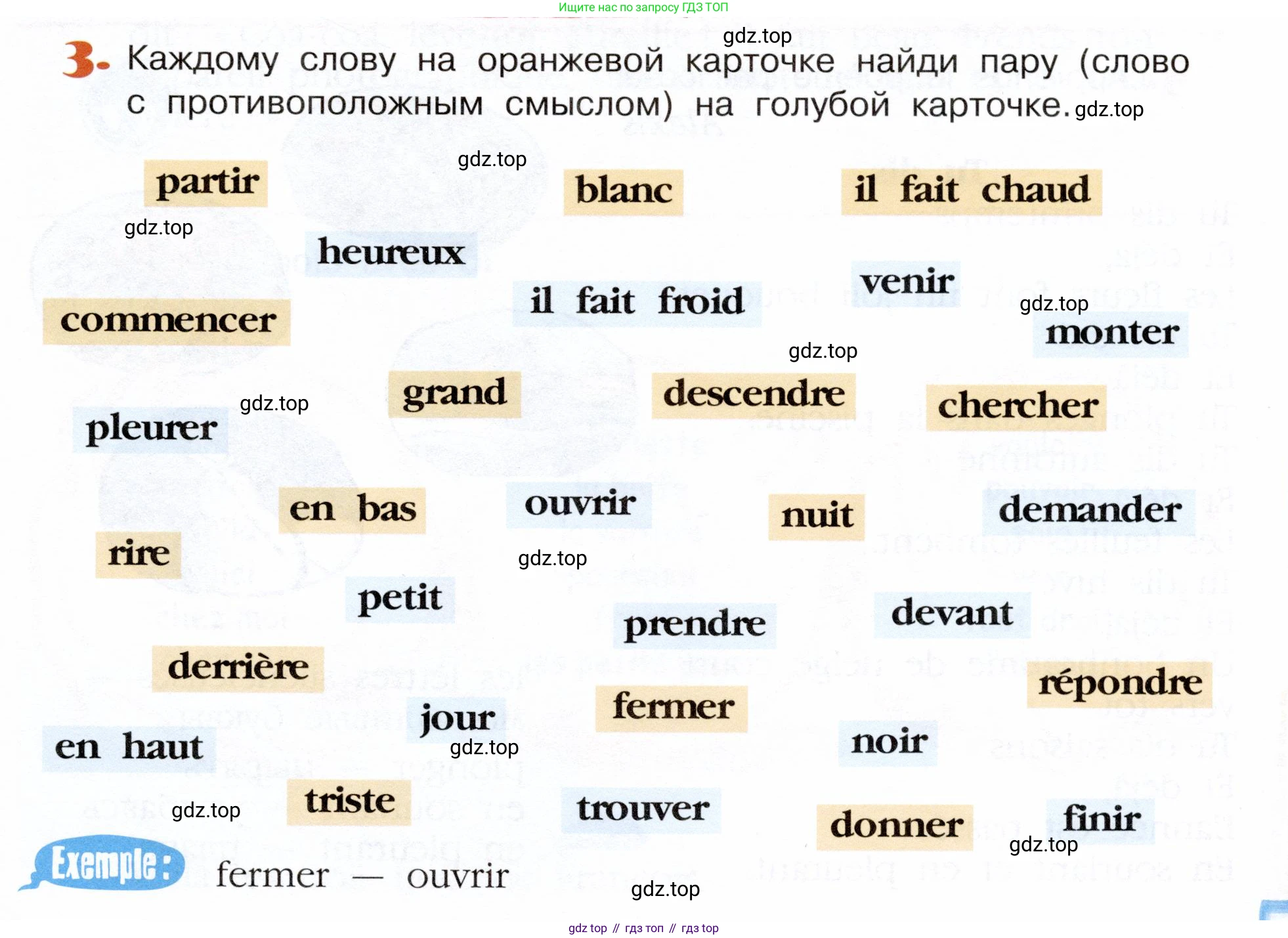 Французский язык, 5 класс Учебник, авторы: Береговская Эда Моисеевна (Bérégovskaïa E), Белосельская Татьяна Васильевна (Bélosselskaïa T), издательство Просвещение, Москва, 2023, голубого цвета, Часть 2, страница 95, номер 3, Условие