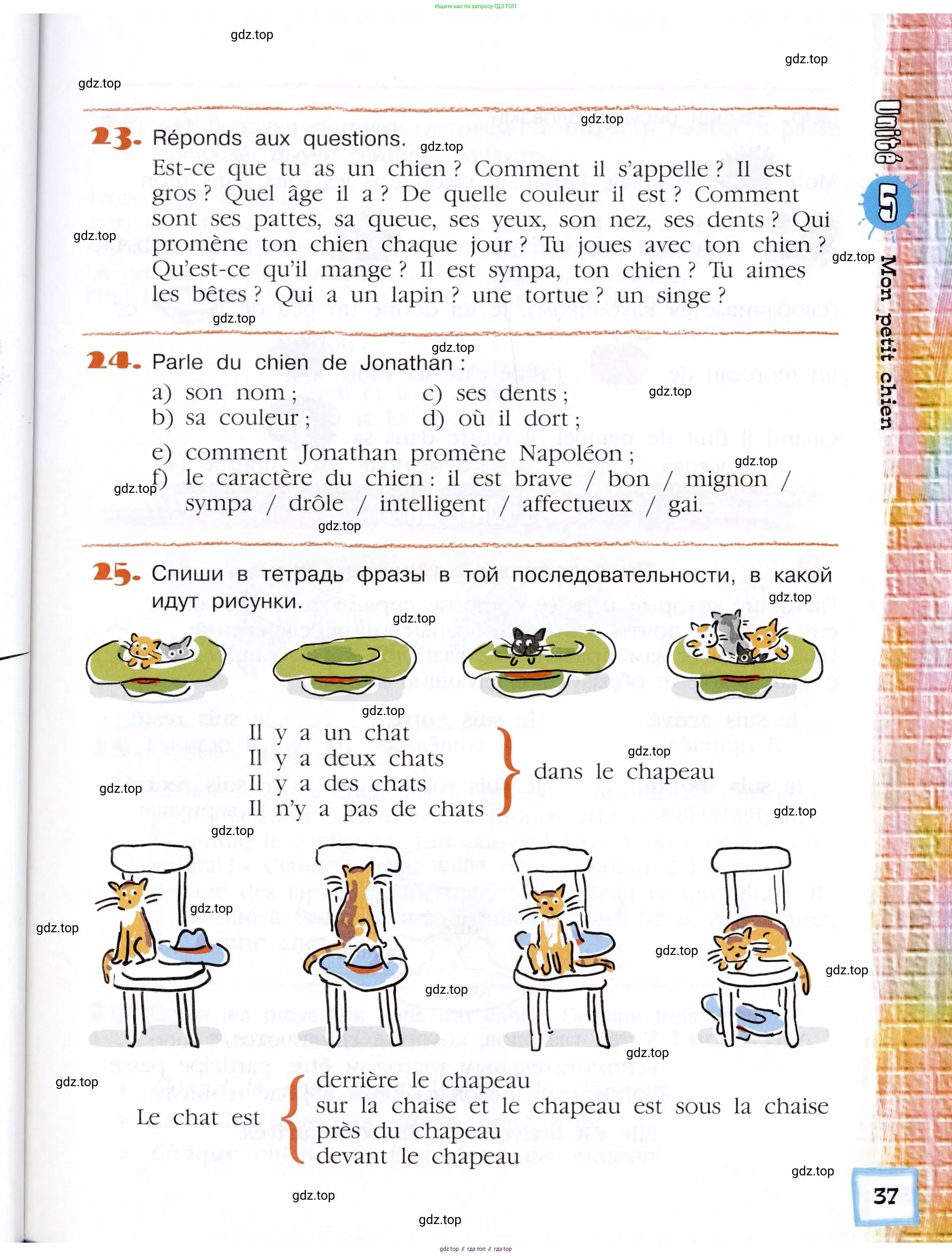 Французский язык, 5 класс Учебник, авторы: Береговская Эда Моисеевна (Bérégovskaïa E), Белосельская Татьяна Васильевна (Bélosselskaïa T), издательство Просвещение, Москва, 2023, голубого цвета, Часть 2, страница 37