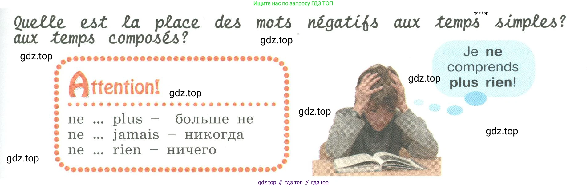 Французский язык, 6 класс Учебник, авторы: Кулигина Антонина Степановна (Kouliguina A), Щепилова Алла Викторовна (Schepilova A), издательство Просвещение, Москва, 2017 - 2022, бирюзового цвета, страница 104, номер 7, Условие (продолжение 2)