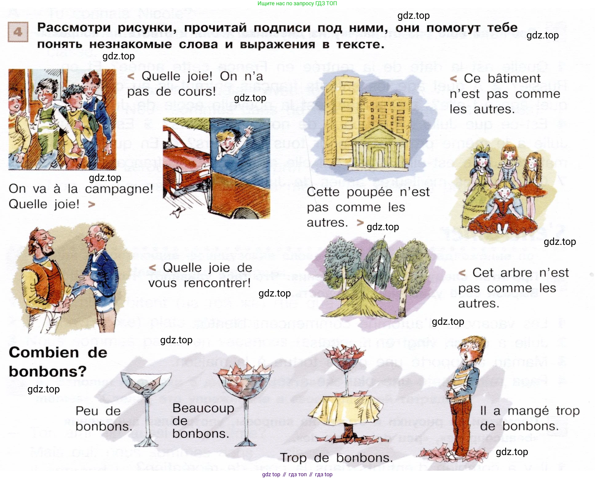 ГДЗ Французский язык, 6 класс Учебник, авторы: Селиванова Наталья Алексеевна (Sélivanova N), Шашурина Алла Юрьевна (Chachourina A), издательство Просвещение, Москва, 2023, коричневого цвета, Часть 1, страница 29, номер 4, Условие