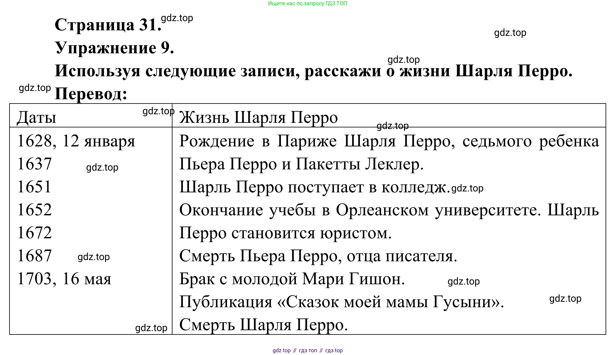 ГДЗ Французский язык, 6 класс Учебник, авторы: Селиванова Наталья Алексеевна (Sélivanova N), Шашурина Алла Юрьевна (Chachourina A), издательство Просвещение, Москва, 2023, коричневого цвета, Часть 2, страница 31, номер 9, Решение